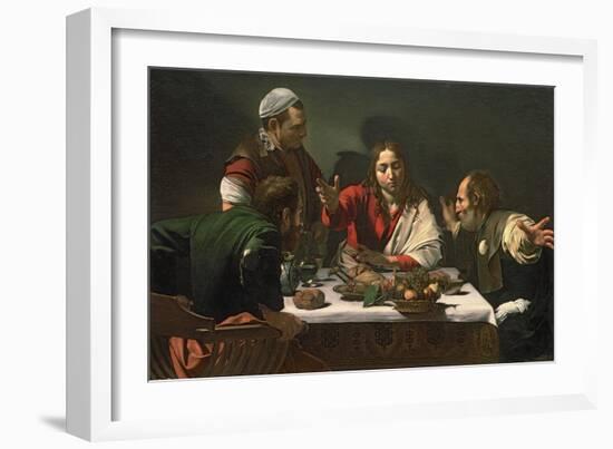 The Supper at Emmaus, 1601-Caravaggio-Framed Premium Giclee Print