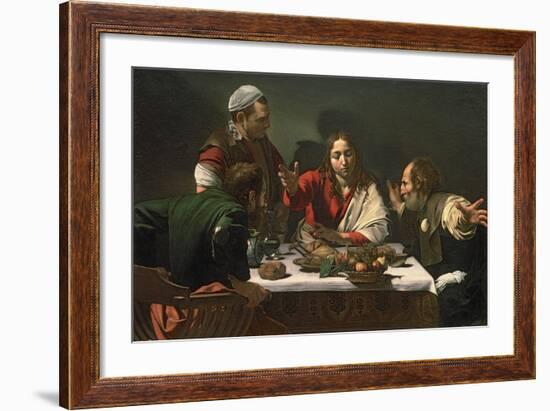 The Supper at Emmaus, 1601-Caravaggio-Framed Giclee Print