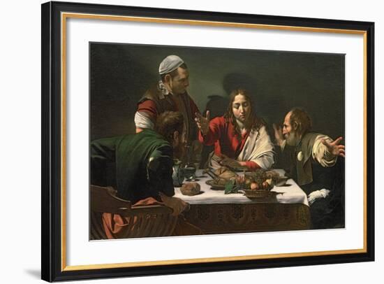 The Supper at Emmaus, 1601-Caravaggio-Framed Giclee Print