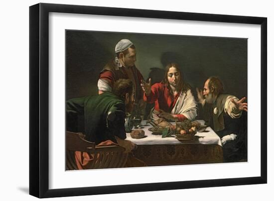 The Supper at Emmaus, 1601-Caravaggio-Framed Giclee Print