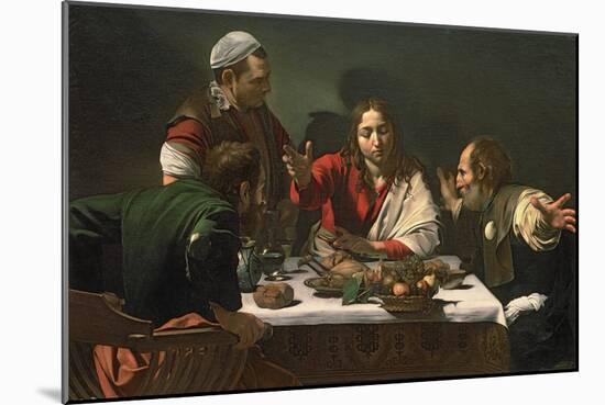 The Supper at Emmaus, 1601-Caravaggio-Mounted Giclee Print
