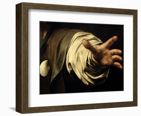 The Supper at Emmaus, 1601-Caravaggio-Framed Giclee Print