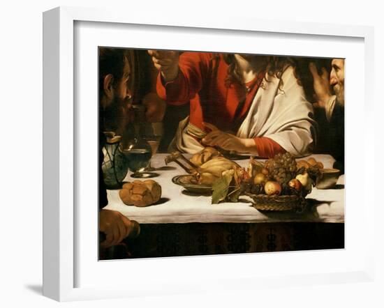 The Supper at Emmaus, 1601-Caravaggio-Framed Giclee Print