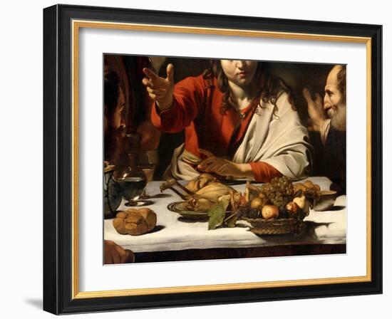 The Supper at Emmaus, 1601-Caravaggio-Framed Giclee Print