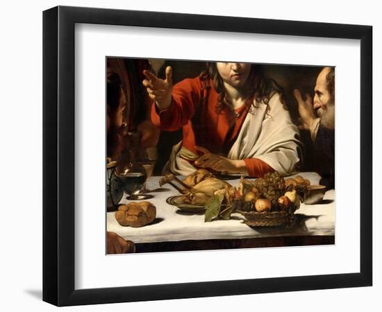 The Supper at Emmaus, 1601-Caravaggio-Framed Giclee Print