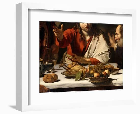 The Supper at Emmaus, 1601-Caravaggio-Framed Giclee Print