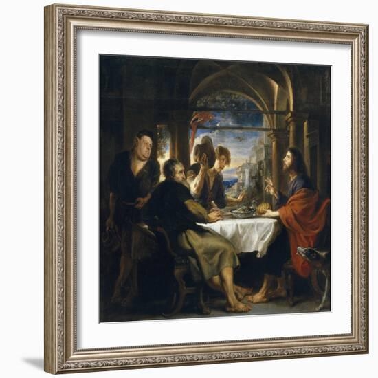 The Supper at Emmaus, 1638-Peter Paul Rubens-Framed Giclee Print