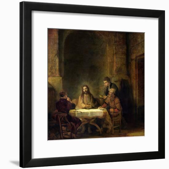 The Supper at Emmaus, 1648-Rembrandt van Rijn-Framed Giclee Print