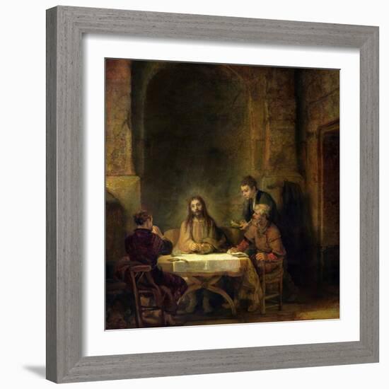 The Supper at Emmaus, 1648-Rembrandt van Rijn-Framed Giclee Print