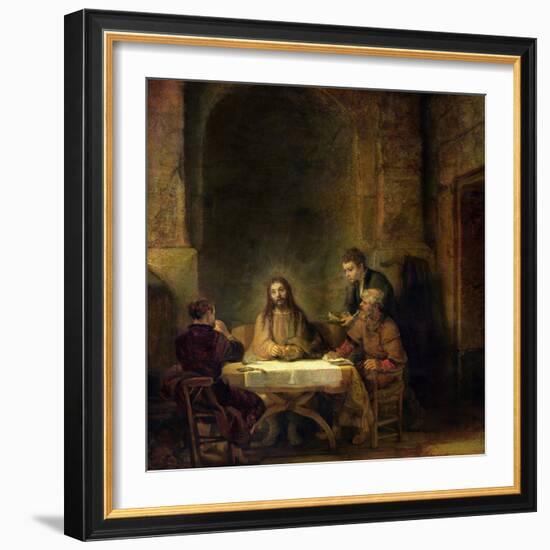 The Supper at Emmaus, 1648-Rembrandt van Rijn-Framed Giclee Print