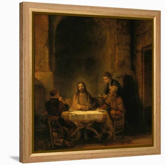 The Supper at Emmaus, 1648-Rembrandt van Rijn-Framed Premier Image Canvas