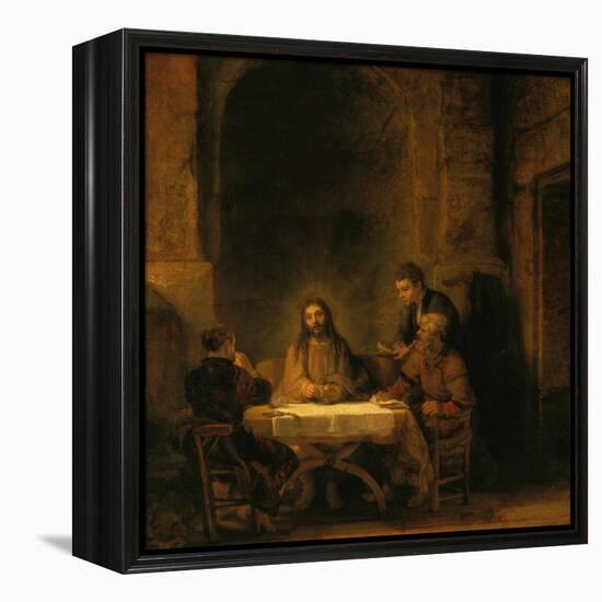 The Supper at Emmaus, 1648-Rembrandt van Rijn-Framed Premier Image Canvas