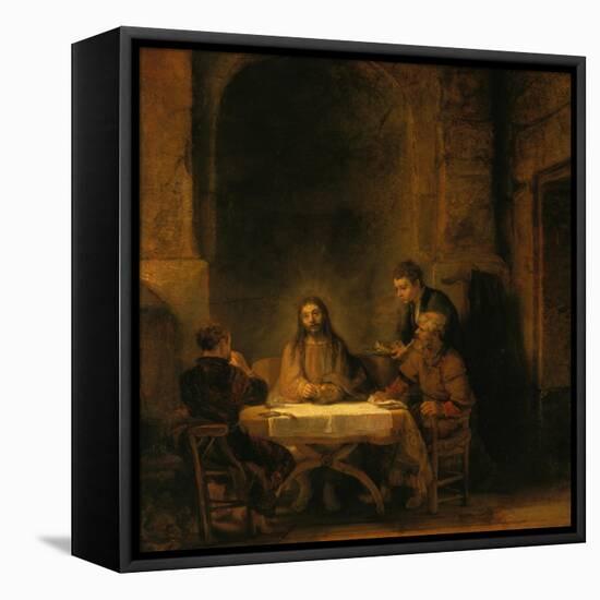 The Supper at Emmaus, 1648-Rembrandt van Rijn-Framed Premier Image Canvas