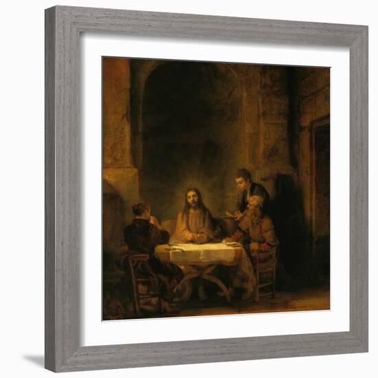 The Supper at Emmaus, 1648-Rembrandt van Rijn-Framed Giclee Print