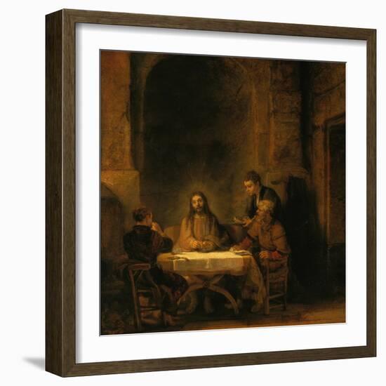 The Supper at Emmaus, 1648-Rembrandt van Rijn-Framed Giclee Print