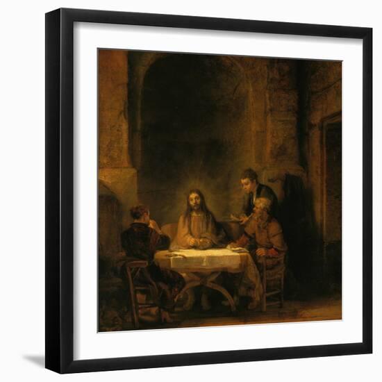 The Supper at Emmaus, 1648-Rembrandt van Rijn-Framed Giclee Print