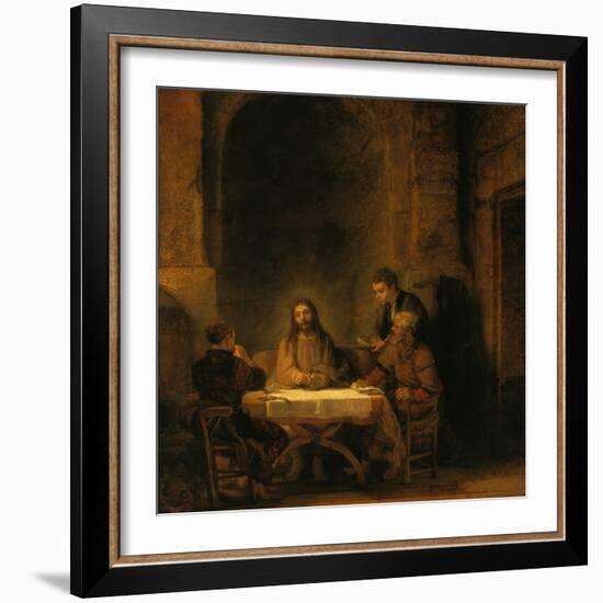 The Supper at Emmaus, 1648-Rembrandt van Rijn-Framed Giclee Print