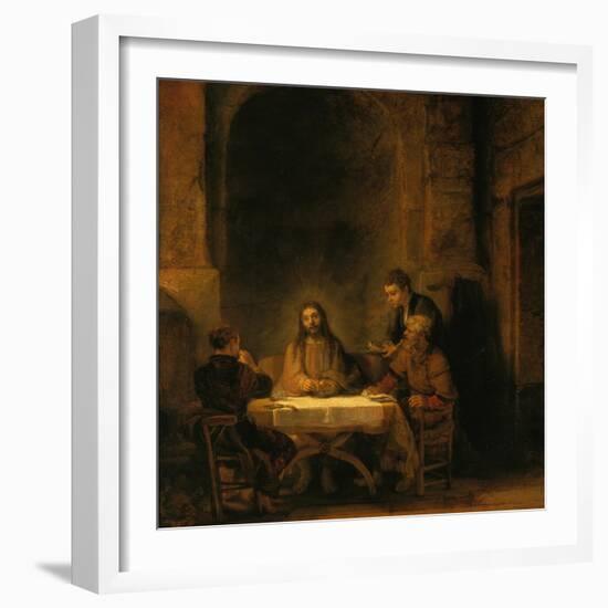 The Supper at Emmaus, 1648-Rembrandt van Rijn-Framed Giclee Print