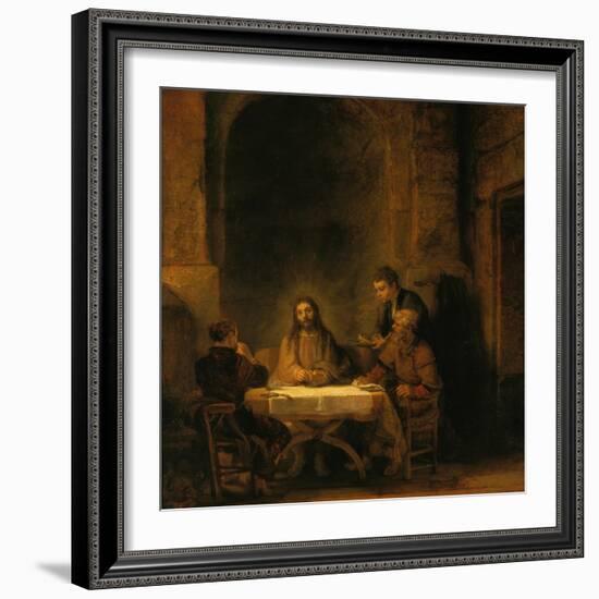 The Supper at Emmaus, 1648-Rembrandt van Rijn-Framed Giclee Print