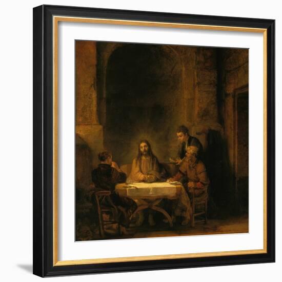 The Supper at Emmaus, 1648-Rembrandt van Rijn-Framed Giclee Print