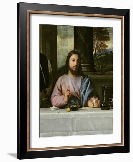 The Supper at Emmaus, c.1535 (Detail)-Titian (Tiziano Vecelli)-Framed Giclee Print