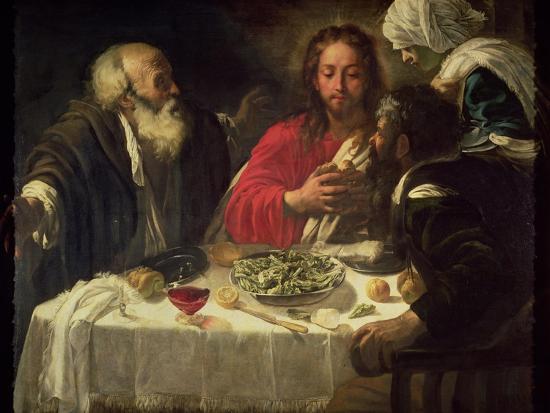 The Supper at Emmaus, circa 1614-21 Giclee Print by Caravaggio | Art.com
