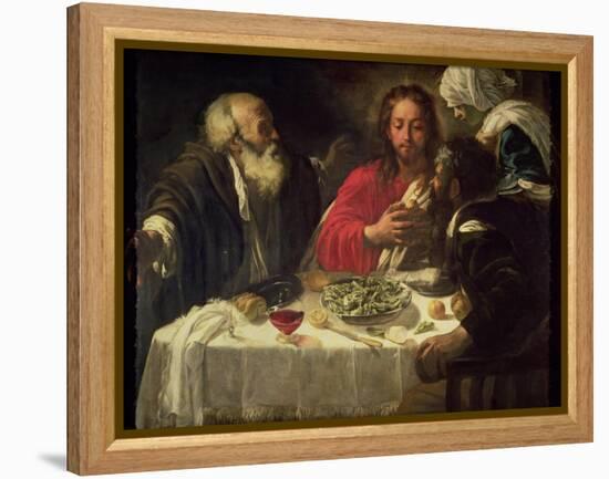 The Supper at Emmaus, circa 1614-21-Caravaggio-Framed Premier Image Canvas