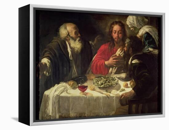 The Supper at Emmaus, circa 1614-21-Caravaggio-Framed Premier Image Canvas