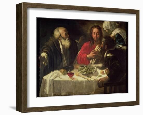 The Supper at Emmaus, circa 1614-21-Caravaggio-Framed Giclee Print