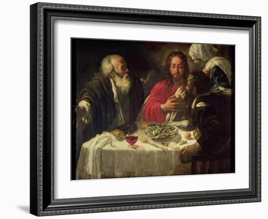 The Supper at Emmaus, circa 1614-21-Caravaggio-Framed Giclee Print