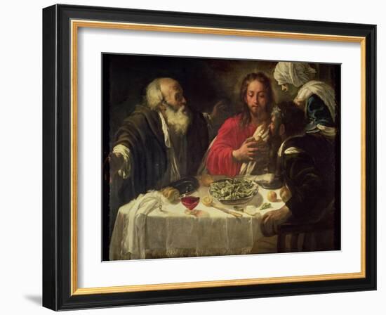 The Supper at Emmaus, circa 1614-21-Caravaggio-Framed Giclee Print