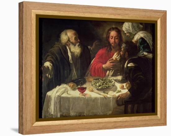 The Supper at Emmaus, circa 1614-21-Caravaggio-Framed Premier Image Canvas