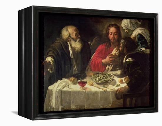 The Supper at Emmaus, circa 1614-21-Caravaggio-Framed Premier Image Canvas