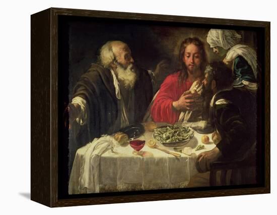 The Supper at Emmaus, circa 1614-21-Caravaggio-Framed Premier Image Canvas