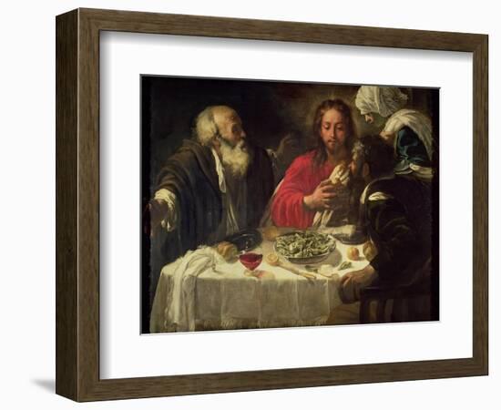 The Supper at Emmaus, circa 1614-21-Caravaggio-Framed Giclee Print