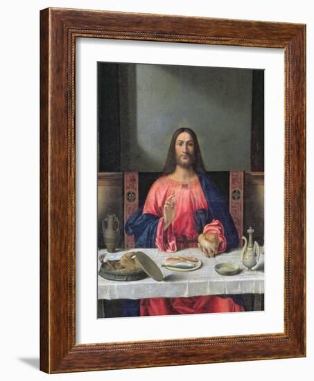 The Supper at Emmaus (Oil on Panel) (Detail of 97010)-Giovanni Bellini-Framed Giclee Print