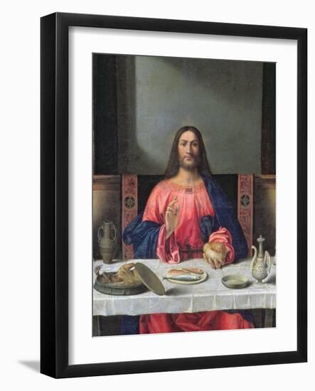 The Supper at Emmaus (Oil on Panel) (Detail of 97010)-Giovanni Bellini-Framed Giclee Print