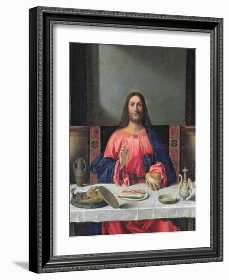 The Supper at Emmaus (Oil on Panel) (Detail of 97010)-Giovanni Bellini-Framed Giclee Print