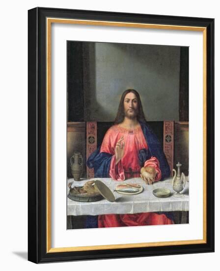The Supper at Emmaus (Oil on Panel) (Detail of 97010)-Giovanni Bellini-Framed Giclee Print