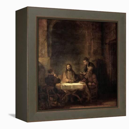 The Supper at Emmaus-Rembrandt van Rijn-Framed Premier Image Canvas