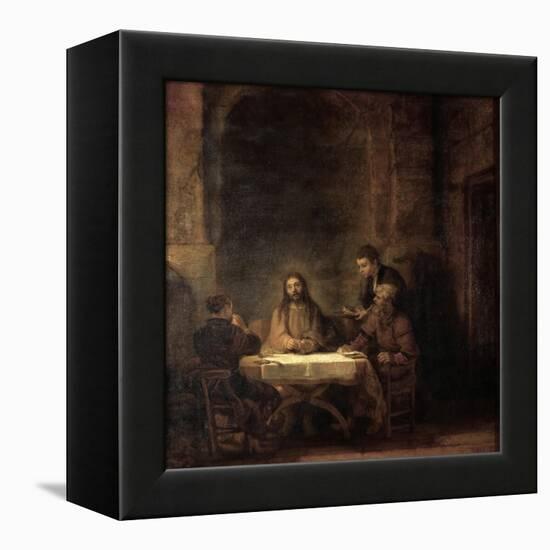 The Supper at Emmaus-Rembrandt van Rijn-Framed Premier Image Canvas