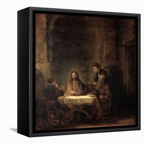 The Supper at Emmaus-Rembrandt van Rijn-Framed Premier Image Canvas