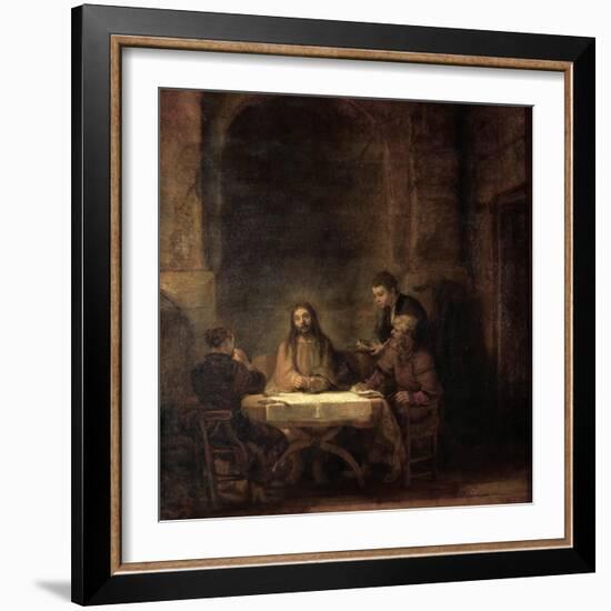 The Supper at Emmaus-Rembrandt van Rijn-Framed Premium Giclee Print