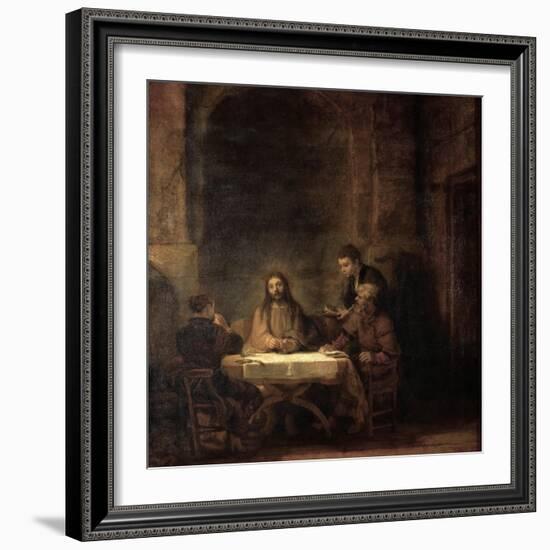 The Supper at Emmaus-Rembrandt van Rijn-Framed Premium Giclee Print