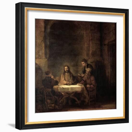 The Supper at Emmaus-Rembrandt van Rijn-Framed Giclee Print