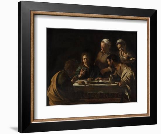 The Supper at Emmaus-Caravaggio-Framed Premium Giclee Print