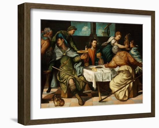 The Supper at Emmaus-Jacopo Tintoretto-Framed Giclee Print