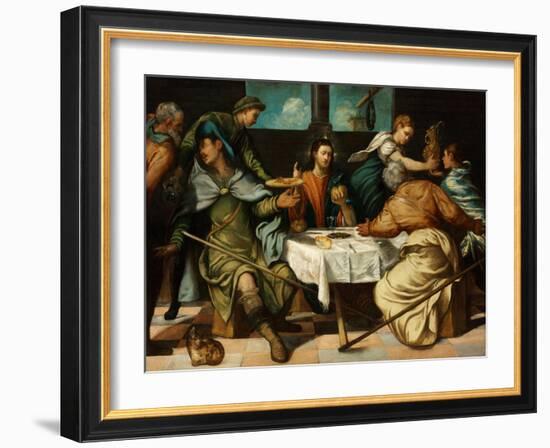 The Supper at Emmaus-Jacopo Tintoretto-Framed Giclee Print