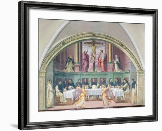 The Supper of St. Dominic, Lunette-Giovanni Antonio Sogliani-Framed Giclee Print