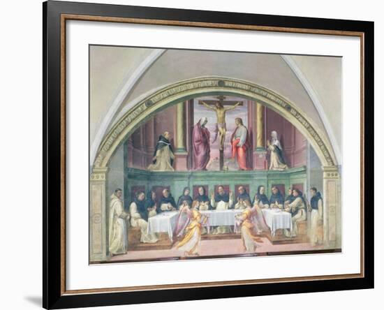 The Supper of St. Dominic, Lunette-Giovanni Antonio Sogliani-Framed Giclee Print